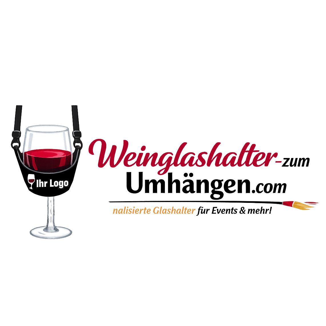 Weinglashalter bedrucken lassen - Weinglashalter zum Umhängen personalisiert