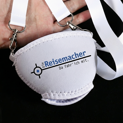 Neopren Weinglashalter individuell gestalten mit Lanyard