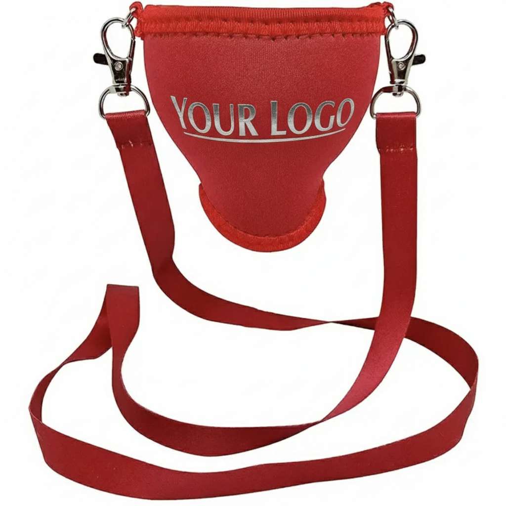 Nachhaltige Werbeartikel Gastronomie - Weinglashalter mit Logo bedrucken lassen günstig