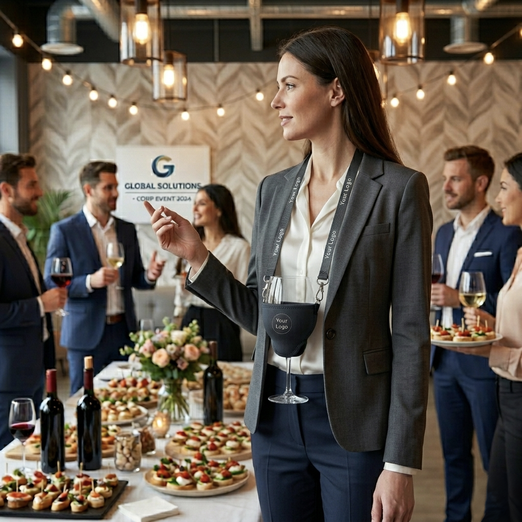 Weinglashalter zum umhängen personalisiert - Weinglashalter-bedrucken.com