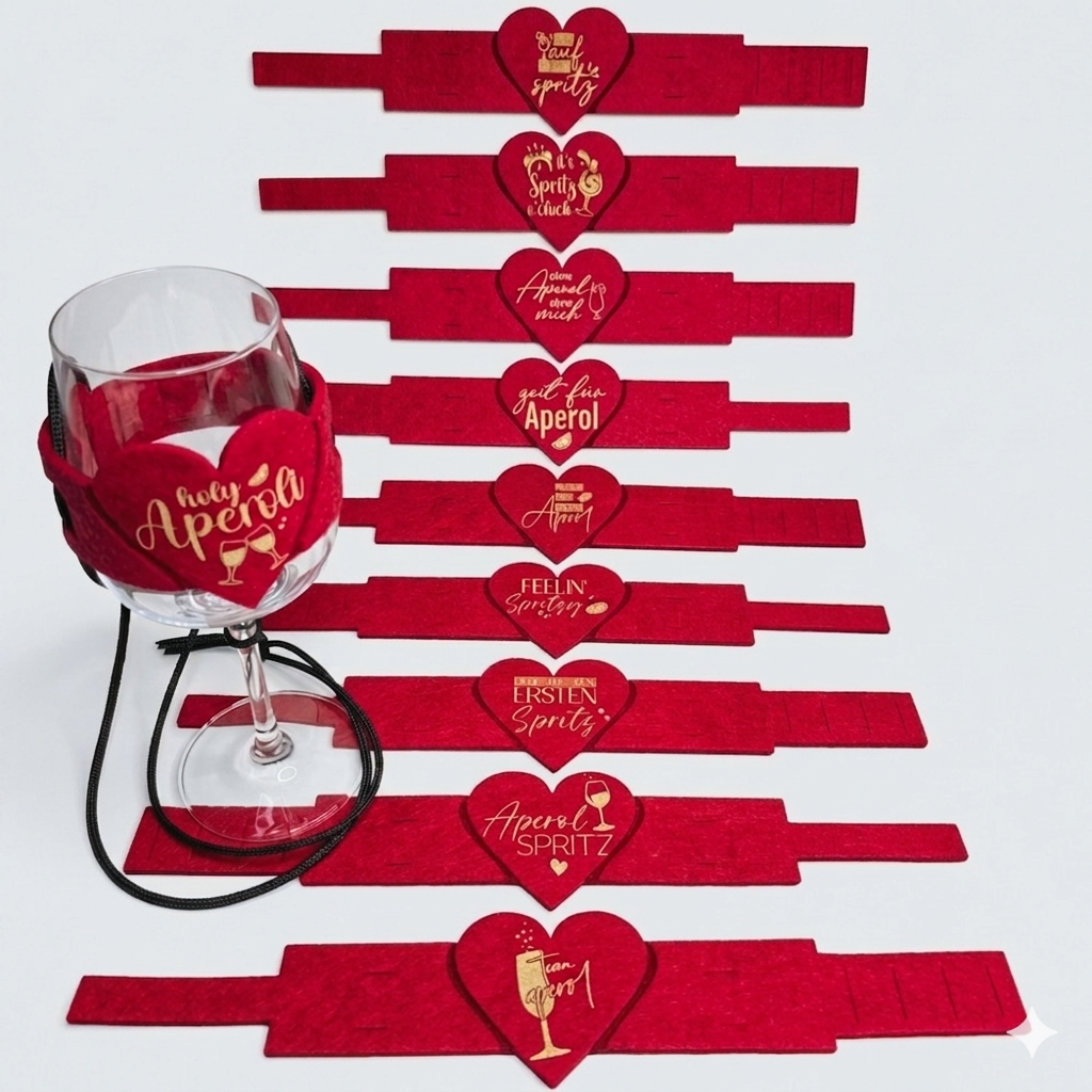 Weinglashalter aus Filz