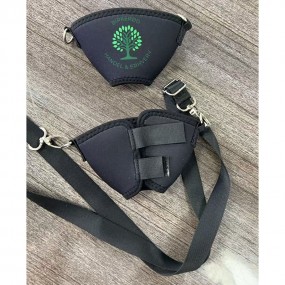 Weinglashalter aus Neopren mit Klettverschluss und Logo...