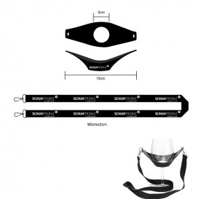 Personalisierte Weinglashalter aus PVC mit Lanyard | Id...