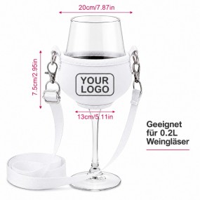 Neopren Weinglashalter mit Logo bedrucken – Für 0,2 Lit...