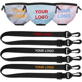 Weinglashalter aus Neopren mit Klettverschluss und Logo...