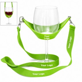 PVC Weinglashalter mit Logo und Lanyard – perfekt für W...