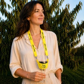 Weinglashalter aus PVC mit Lanyard bedrucken – individu...