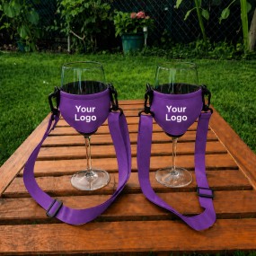 Weinglashalter aus Neopren mit Band bedrucken – individ...